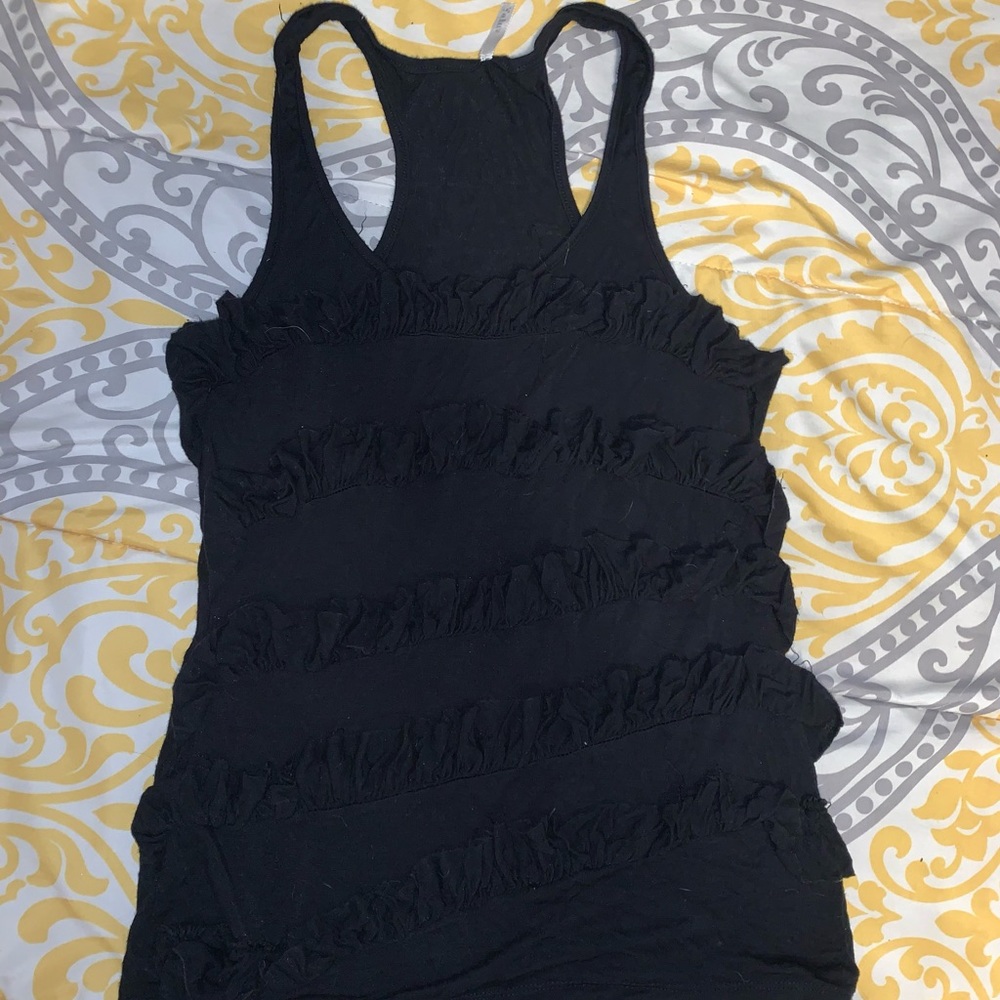 Tank top with ruffles- size small/medium